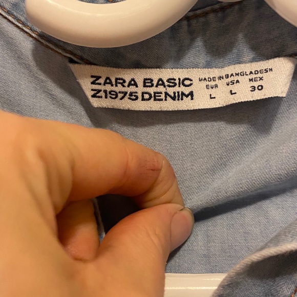 Zara button up denim shirt - Picture 2 of 2